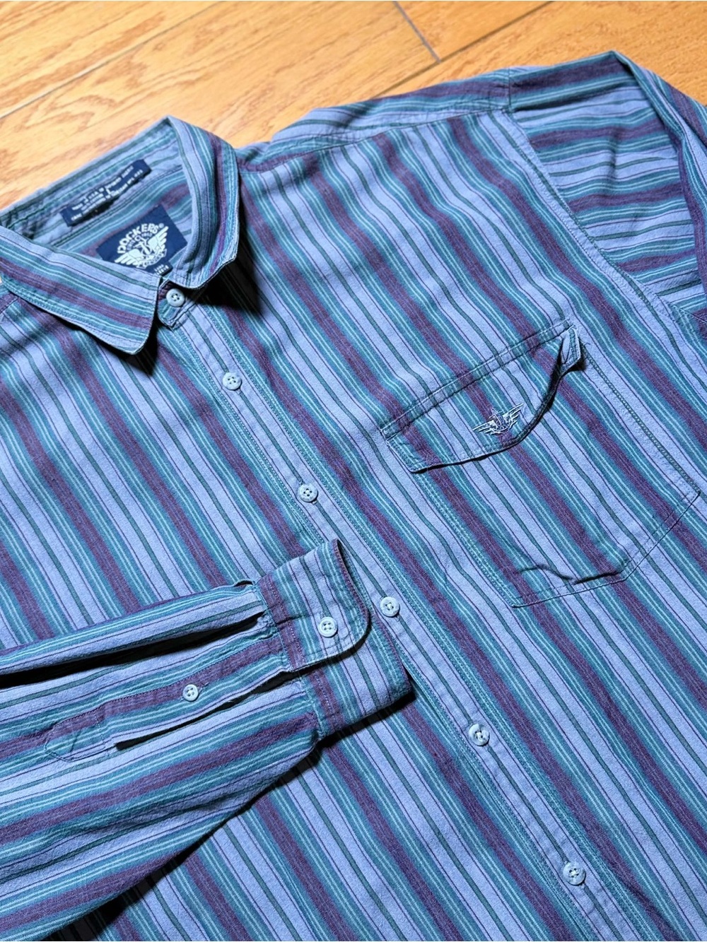 Dockers Men's Striped Button-Down Shirt